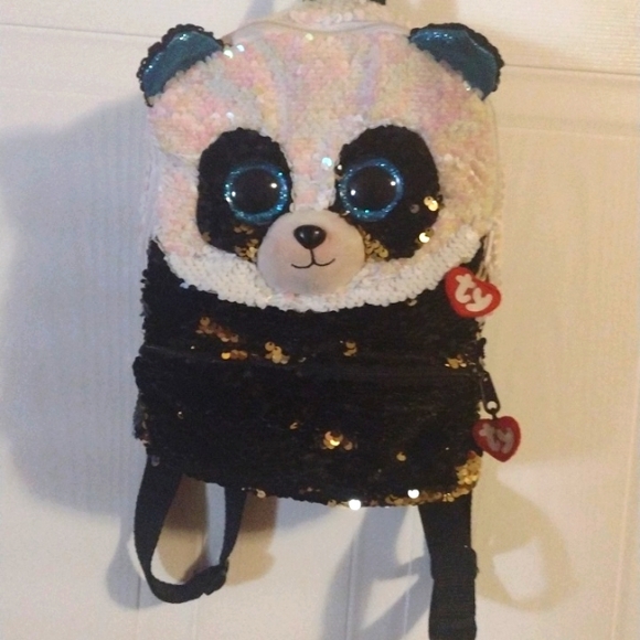 Ty beanie boos panda backpack purse - Picture 1 of 14